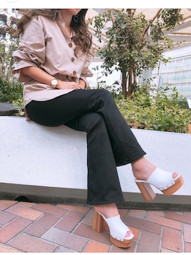 「R&E（アールアンドイー）のアイテム」を使った、R&E_REZOY本部staffさん（レディース・162cm）の春コーディネート