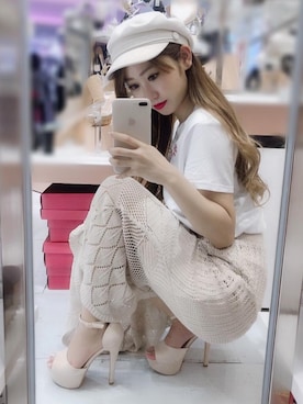 「R&E（アールアンドイー）のアイテム」を使った、R&E_REZOY本部staffさん（レディース・162cm）の春コーディネート