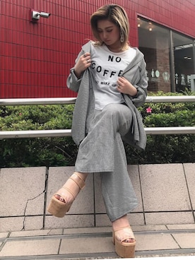 Vivi7 9月号掲載 R E 厚底クリアサンダルを使ったレディース人気ファッションコーディネート Wear