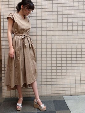 「REZOY（リゾイ）のアイテム」を使った、R&E_REZOY本部staffさん（レディース・162cm）の夏コーディネート