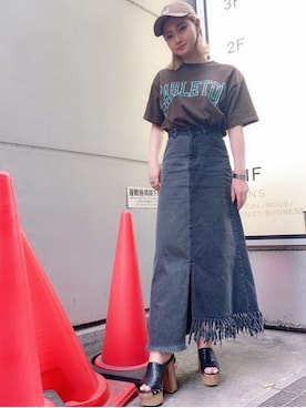 「サボ」｜R&E_REZOY本部staffさん（レディース・160cm）の夏コーディネート