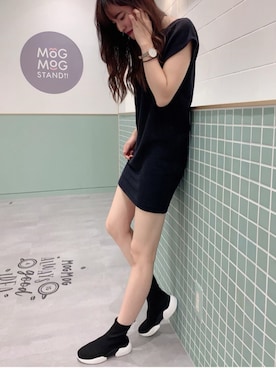 「R&E（アールアンドイー）のアイテム」を使った、R&E_REZOY本部staffさん（レディース・165cm）の夏コーディネート