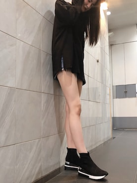 「REZOY（リゾイ）のアイテム（ブーツ）」を使った、R&E_REZOY本部staffさん（レディース・162cm）の秋コーディネート