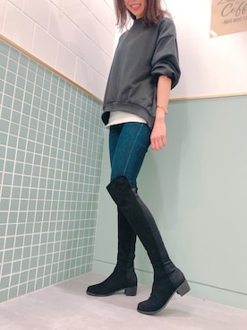 「REZOY（リゾイ）のアイテム（ブーツ）」を使った、R&E_REZOY本部staffさん（レディース・160cm）の秋コーディネート