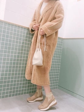 「REZOY（リゾイ）のアイテム（ブーツ）」を使った、R&E_REZOY本部staffさん（レディース・165cm）の冬コーディネート