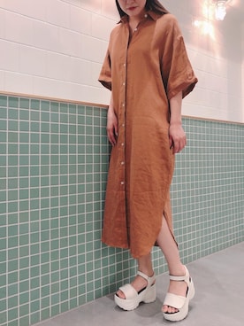 「厚底」｜R&E_REZOY本部staffさん（レディース・164cm）の春コーディネート