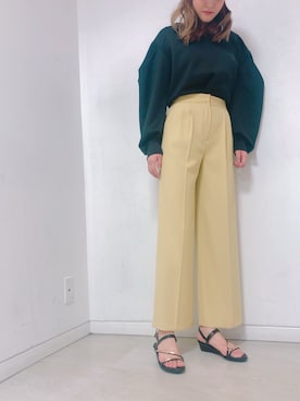 「R&E（アールアンドイー）のアイテム（サンダル）」を使った、R&E_REZOY本部staffさん（レディース・164cm）の春コーディネート