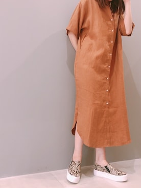 「REZOY（リゾイ）のアイテム」を使った、R&E_REZOY本部staffさん（レディース・164cm）の夏コーディネート