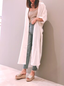 「REZOY（リゾイ）のアイテム」を使った、R&E_REZOY本部staffさん（レディース・164cm）の夏コーディネート