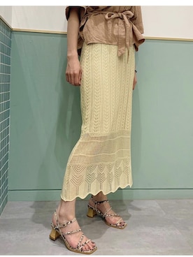 「パイソン柄」｜R&E_REZOY本部staffさん（レディース・162cm）の夏コーディネート