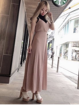 「R&E（アールアンドイー）のアイテム」を使った、R&E_REZOY本部staffさん（レディース・162cm）の夏コーディネート