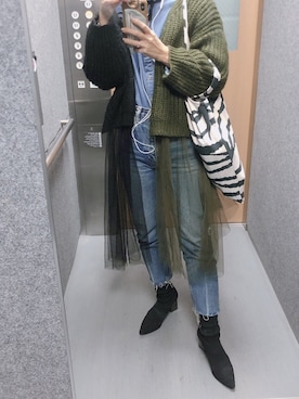 「R&E（アールアンドイー）のアイテム」を使った、R&E_REZOY本部staffさん（レディース・162cm）の秋コーディネート