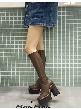 「R&E渋谷109スタッフコーデ」｜「アイテム（ブーツ）」を使った、R&E_REZOY本部staffさん（レディース・164cm）の秋コーディネート