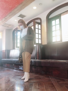 「REZOY（リゾイ）のアイテム（ブーツ）」を使った、R&E_REZOY本部staffさん（レディース・164cm）の秋コーディネート