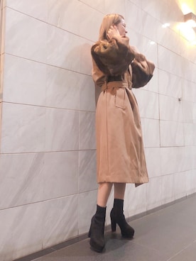 「R&E渋谷109スタッフコーデ」｜「アイテム（ブーツ）」を使った、R&E_REZOY本部staffさん（レディース・164cm）の秋コーディネート