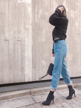 「R&E渋谷109スタッフコーデ」｜「アイテム（ブーツ）」を使った、R&E_REZOY本部staffさん（レディース・164cm）の秋コーディネート