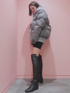 「REZOY（リゾイ）のアイテム（ブーツ）」を使った、R&E_REZOY本部staffさん（レディース・164cm）の秋コーディネート