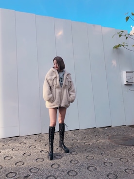 R&E_REZOY本部staffさん（レディース・164cm）の冬コーディネート