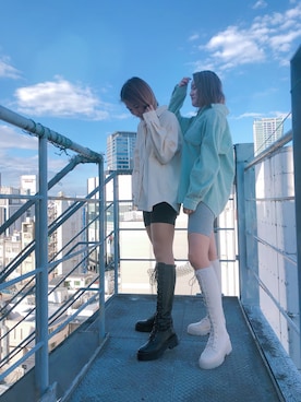 「R&E渋谷109スタッフコーデ」｜R&E_REZOY本部staffさん（レディース・164cm）の冬コーディネート