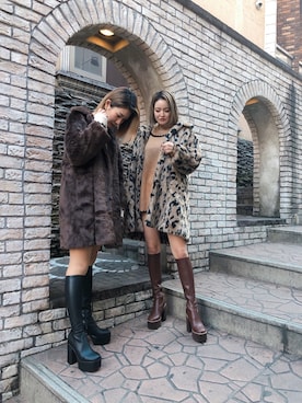 「R&E渋谷109スタッフコーデ」｜R&E_REZOY本部staffさん（レディース・164cm）の冬コーディネート