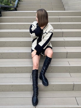 「R&E渋谷109スタッフコーデ」｜R&E_REZOY本部staffさん（レディース・164cm）の冬コーディネート