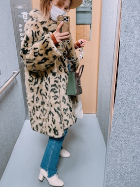 「REZOY（リゾイ）のアイテム（ブーツ）」を使った、R&E_REZOY本部staffさん（レディース・162cm）の冬コーディネート