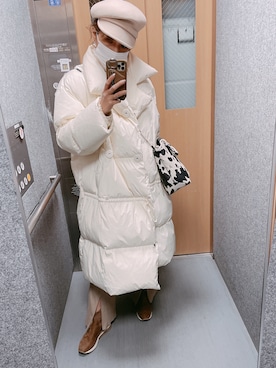 「REZOY（リゾイ）のアイテム（ブーツ）」を使った、R&E_REZOY本部staffさん（レディース・162cm）の冬コーディネート