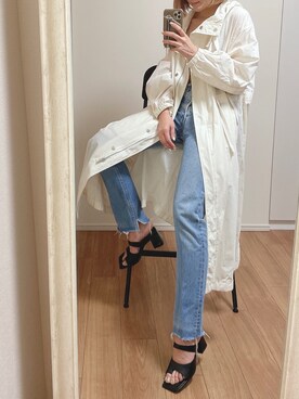 「R&E（アールアンドイー）のアイテム（サンダル）」を使った、R&E_REZOY本部staffさん（レディース・162cm）の春コーディネート