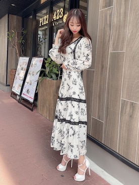 「R&E（アールアンドイー）のアイテム」を使った、R&E_REZOY本部staffさん（レディース・162cm）の春コーディネート