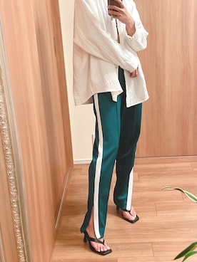 「R&E（アールアンドイー）のアイテム（サンダル）」を使った、R&E_REZOY本部staffさん（レディース・162cm）の夏コーディネート