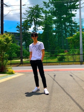 「NICOLE（ニコル）のアイテム（パンツ）」を使った、kyoyaさん（メンズ・178cm）の春コーディネート