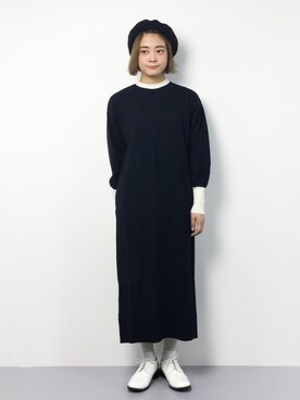 「G.V.G.V.（ジーヴィージーヴィー）のアイテム（ワンピース/ドレス）」を使った、ずちに。さん（レディース・160cm）の冬コーディネート