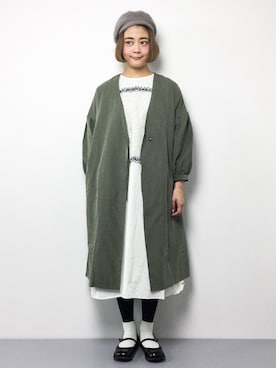 「MERLOT（メルロー）のアイテム（その他アウター）」を使った、ずちに。さん（レディース・160cm）の冬コーディネート