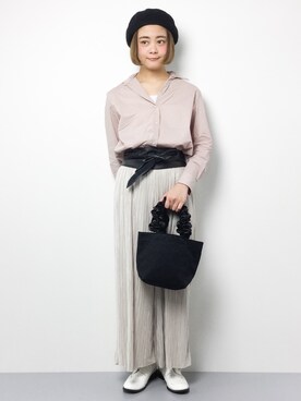 「BASE（ベース）のアイテム」を使った、ずちに。さん（レディース・160cm）の冬コーディネート