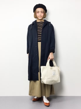 「スカーチョ」｜「アイテム（その他アウター）」を使った、ずちに。さん（レディース・160cm）の冬コーディネート