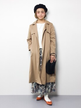 「coca（coca）（コカ）のアイテム（クラッチバッグ）」を使った、ずちに。さん（レディース・160cm）の冬コーディネート