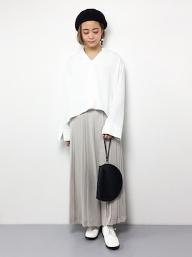 「coca（coca）（コカ）のアイテム（クラッチバッグ）」を使った、ずちに。さん（レディース・160cm）の冬コーディネート