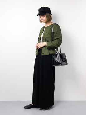 「タッセル」｜「アイテム（ジャケット/アウター）」を使った、ずちに。さん（レディース・160cm）の冬コーディネート