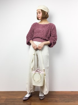 「Honey Salon（ハニーサロン）のアイテム（バッグ）」を使った、ずちに。さん（レディース・160cm）の冬コーディネート
