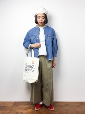 「エスパドリーユ」｜ずちに。さん（レディース・160cm）の冬コーディネート