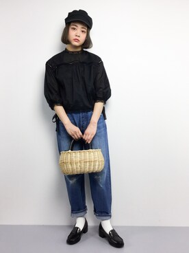 「Another Edition（アナザーエディション）のアイテム（帽子）」を使った、ずちに。さん（レディース・160cm）の春コーディネート