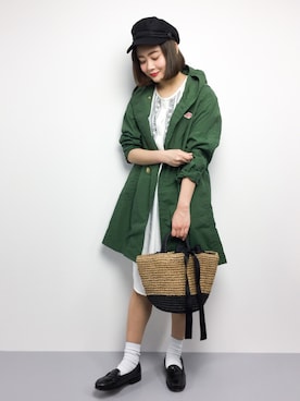 「PUNYUS（プニュズ）のアイテム（帽子）」を使った、ずちに。さん（レディース・160cm）の春コーディネート