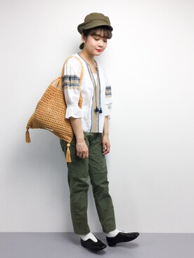 「NANO universe（ナノユニバース）のアイテム（その他シューズ）」を使った、ずちに。さん（レディース・160cm）の春コーディネート