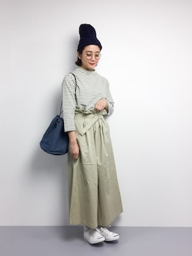 「reca（レカ）のアイテム（帽子）」を使った、ずちに。さん（レディース・160cm）の春コーディネート