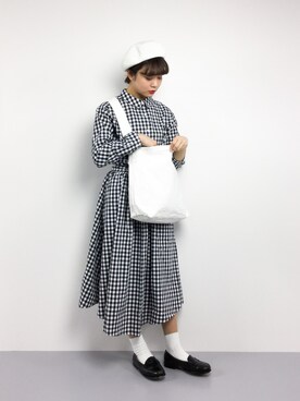 「haco!（ハコ）のアイテム（シャツワンピース）」を使った、ずちに。さん（レディース・160cm）の春コーディネート