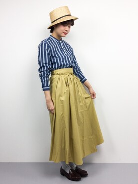 「Factor=（ファクターイコール）のアイテム（スカート）」を使った、ずちに。さん（レディース・160cm）の春コーディネート