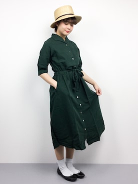 「Sunny clouds（サニークラウズ）のアイテム（ワンピース/ドレス）」を使った、ずちに。さん（レディース・160cm）の春コーディネート