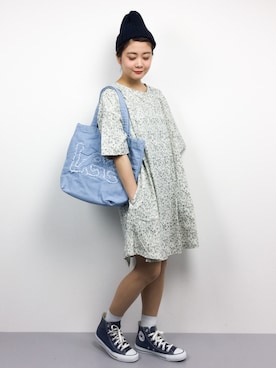 「PUAL CE CIN（ピュアルセシン）のアイテム（チュニック）」を使った、ずちに。さん（レディース・160cm）の春コーディネート