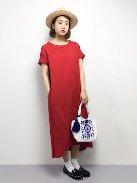 「JOURNAL STANDARD LUXE（ジャーナルスタンダード　ラックス）のアイテム（ワンピース/ドレス）」を使った、ずちに。さん（レディース・160cm）の春コーディネート