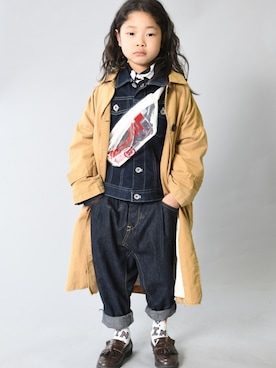 「平成最後のWEARISTAセンバツ」｜「アイテム（デニムジャケット）」を使った、ﾋﾞｷ ﾆ ｽﾞﾑさん（キッズ・110cm）の春コーディネート